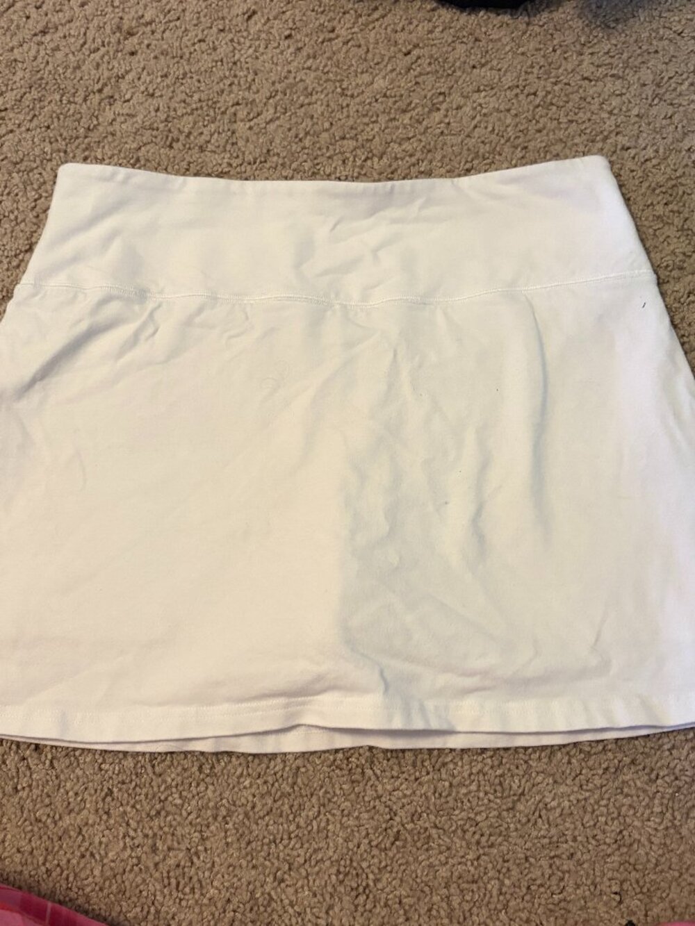 Hollister Ultra High Rise White Tennis Skirt With built In Shorts L Barely Worn